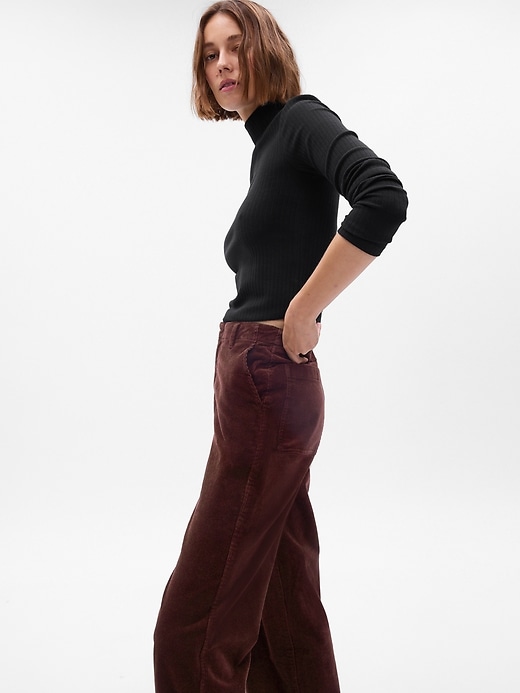 Image number 3 showing, Mid Rise Loose Corduroy Pants