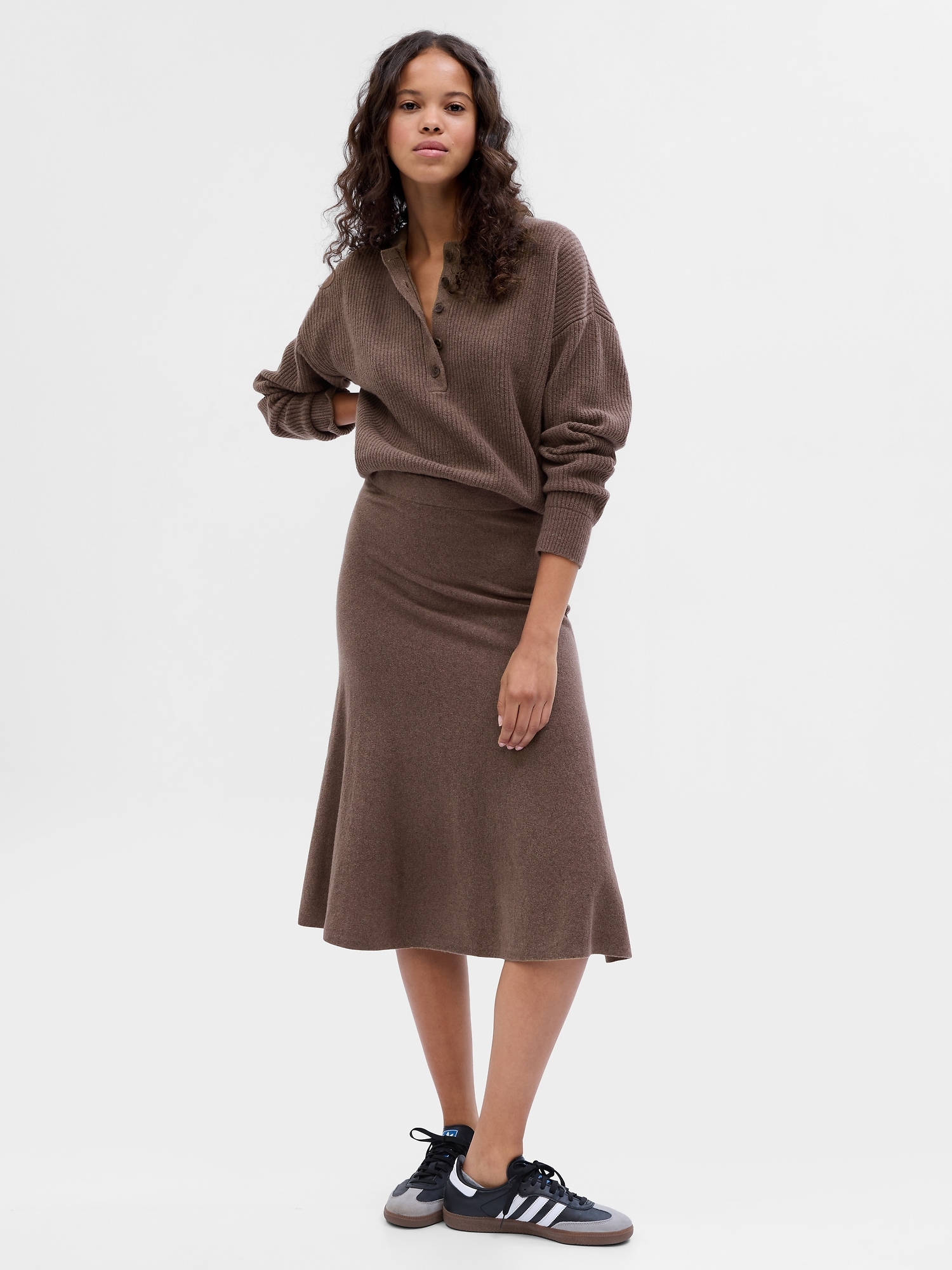 Brown shop skirt midi