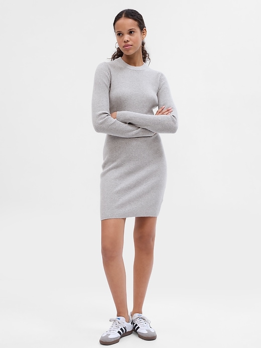 Image number 3 showing, CashSoft Rib Mini Sweater Dress