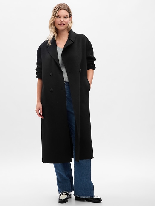 Image number 4 showing, Relaxed Wool Wrap Coat