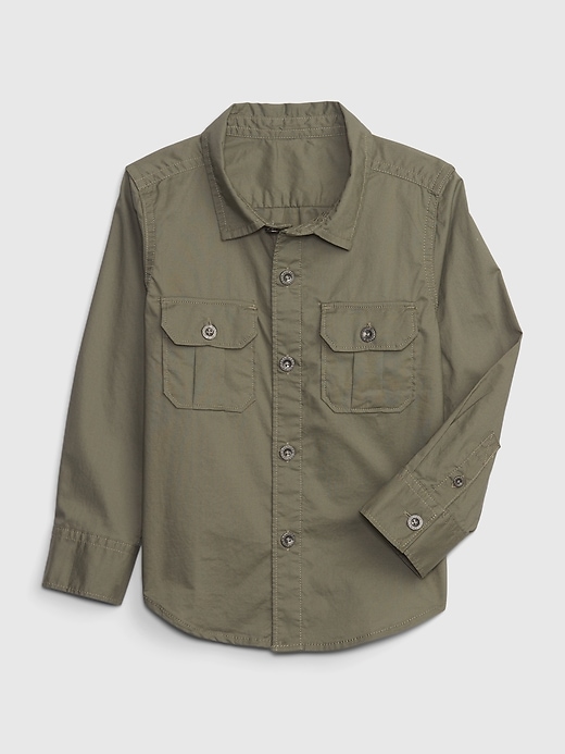 Image number 1 showing, Toddler Poplin Utility Shirt