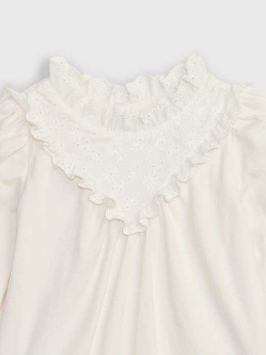 Image number 3 showing, Baby Eyelet Lace-Bib Bodysuit