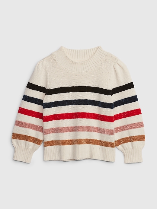 Image number 1 showing, Toddler Stripe Mockneck Sweater