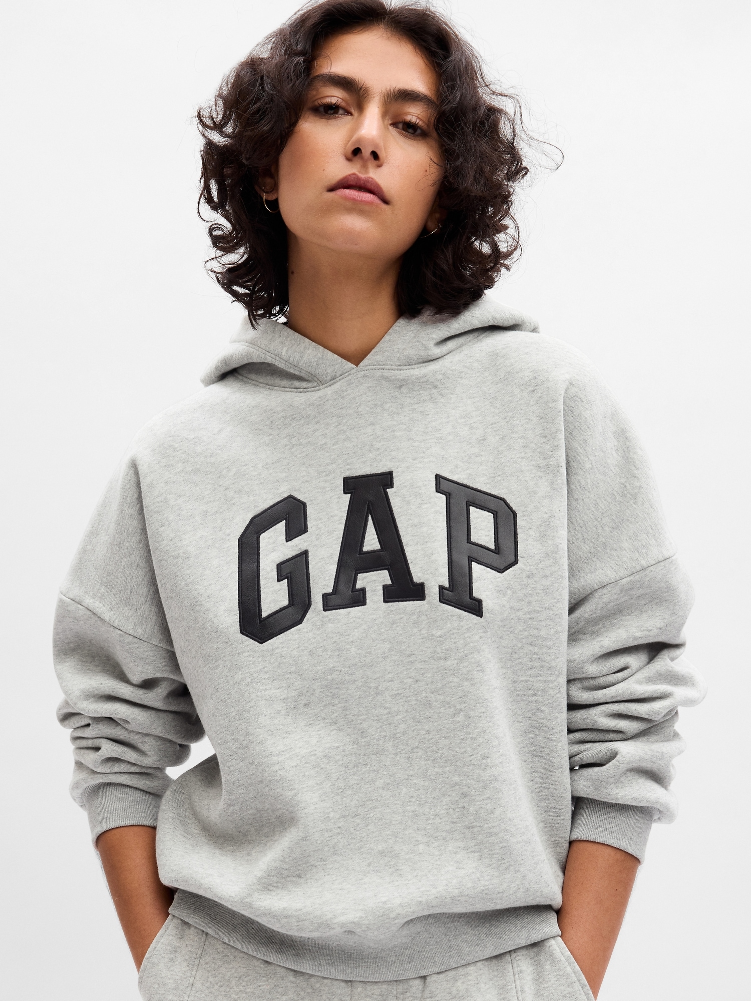 Women's Vintage Soft Hoodie by Gap Gray Petite Size S