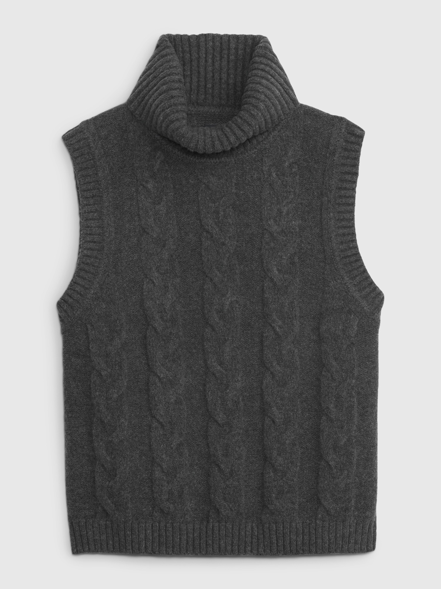 Scoop Neck Soft Cable Knit Tank Top – meison