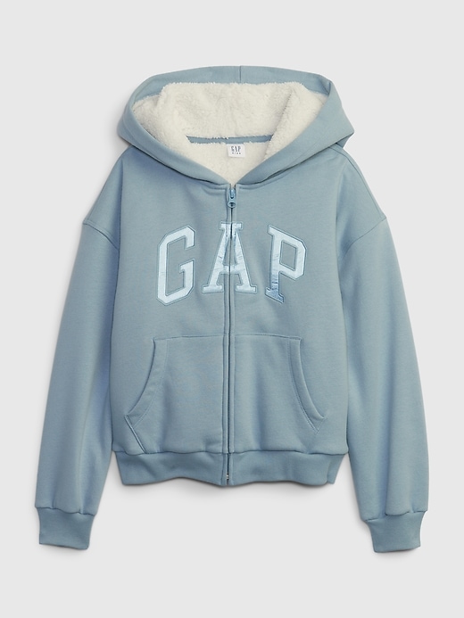 Image number 6 showing, Kids Sherpa-Lined Logo Hoodie