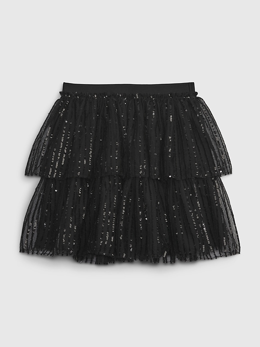 Black sequin tulle skirt best sale