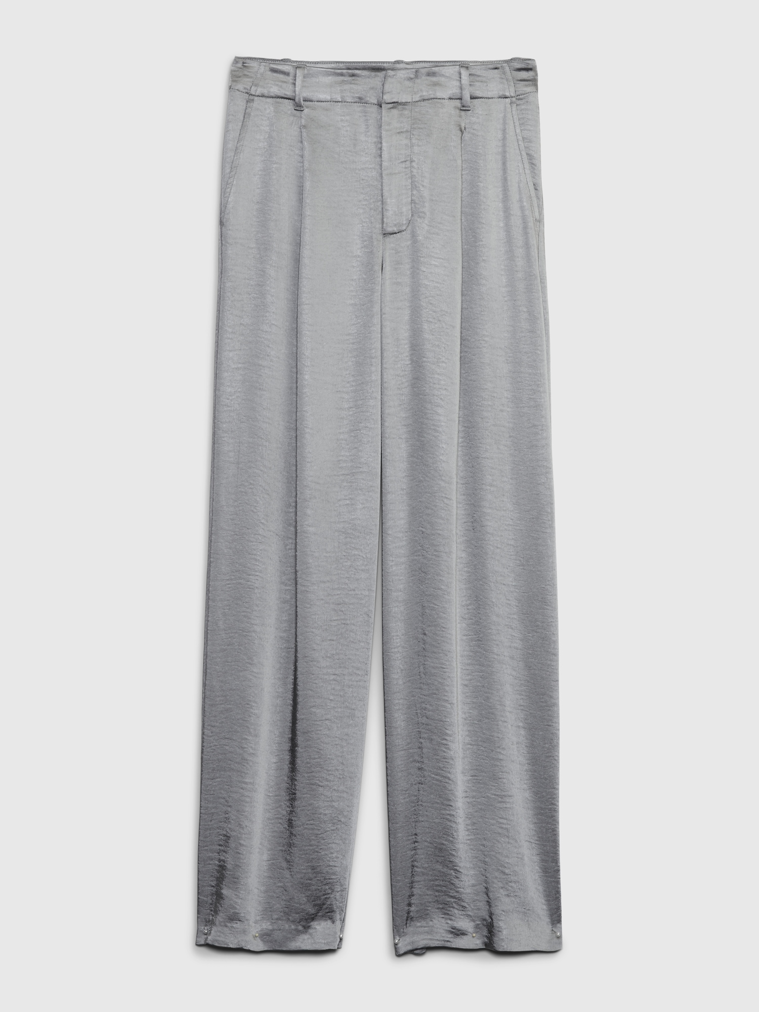 Pleated Wide Leg Trousers