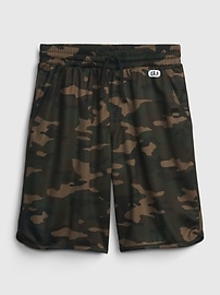 View large product image 11 of 13. GapFit Kids Recycled Mesh Pull-On Shorts