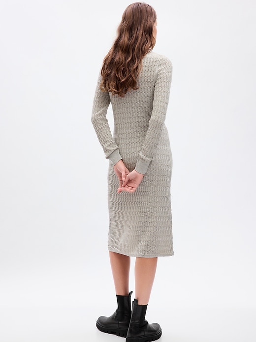 Image number 2 showing, Textured Midi Sweater Dress