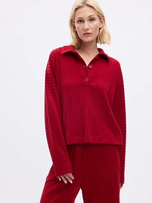 Image number 3 showing, Cozy Rib Henley PJ T-Shirt