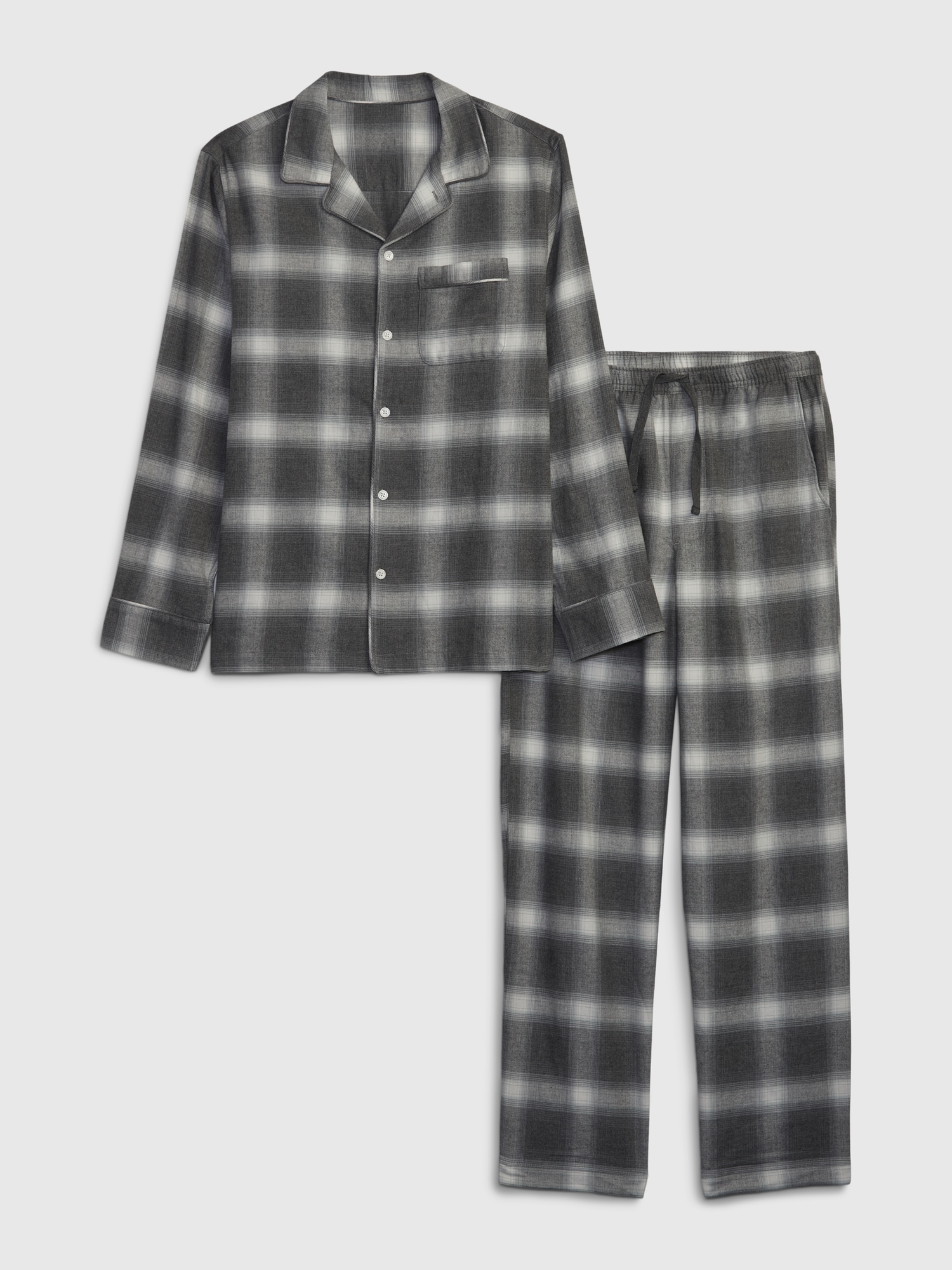 LANBAOSI Men Pajamas Set Comfy Plaid Flannel Pants And Microfleece Shirt  Size M