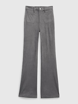 High Rise Vegan Suede '70s Flare Jeans | Gap