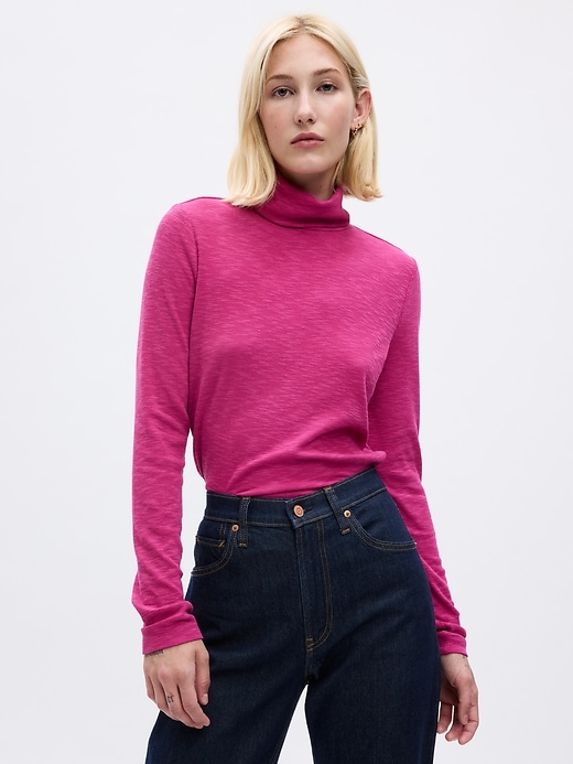 Image number 8 showing, Essential Rib Turtleneck T-Shirt