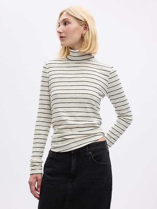 Image number 9 showing, Essential Rib Turtleneck T-Shirt