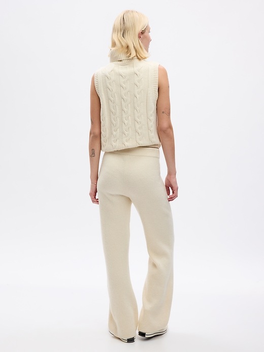 CashSoft Shaker-Stitch Sweater Pants