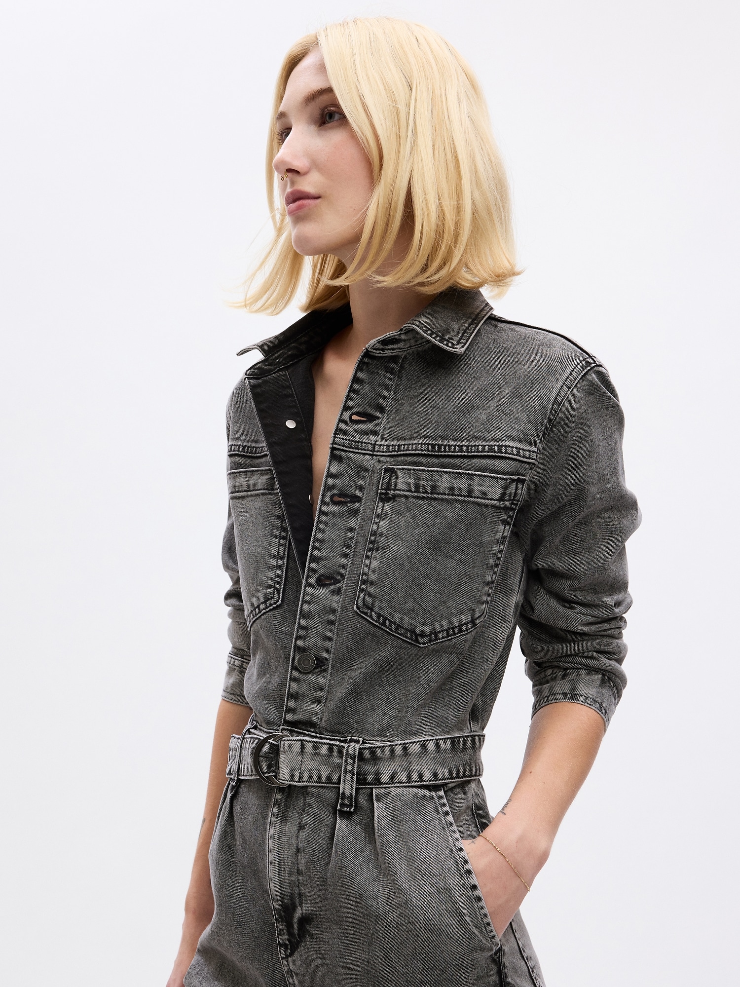 Gap denim sale utility jumpsuit