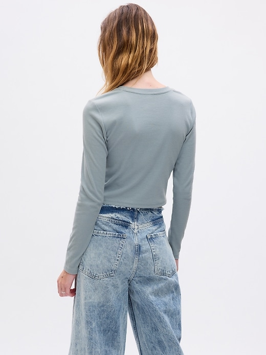 Image number 2 showing, Cropped Rib T-Shirt