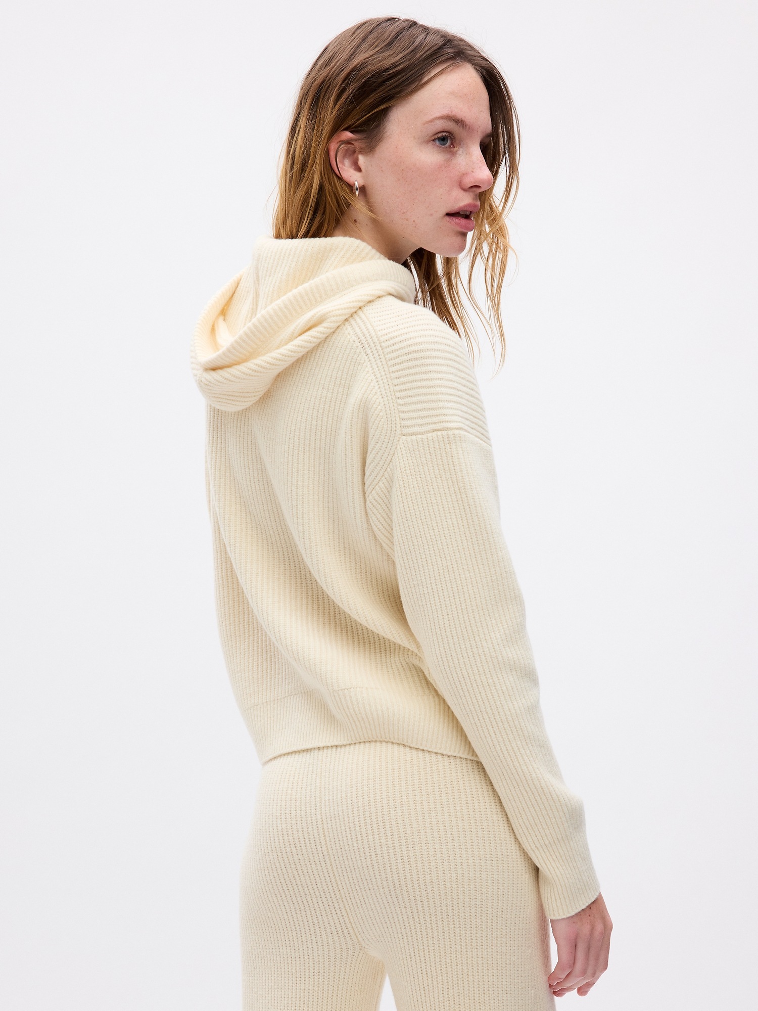 CashSoft Shaker-Stitch Sweater Hoodie | Gap