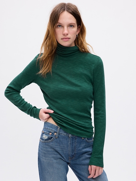 Image number 9 showing, Essential Rib Turtleneck T-Shirt