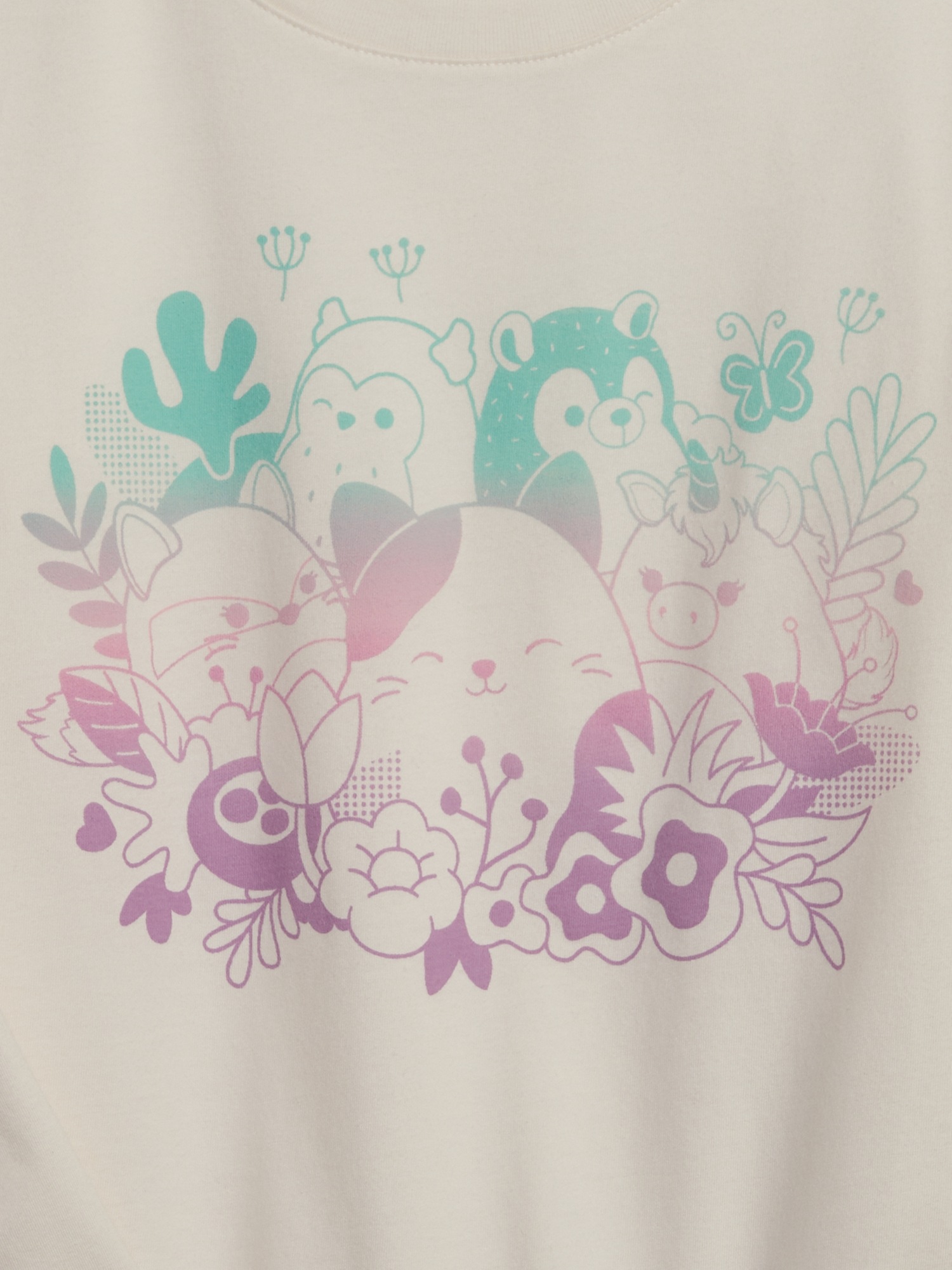 Squishmallows Squish Squad Group Characters White T-shirt-XXL
