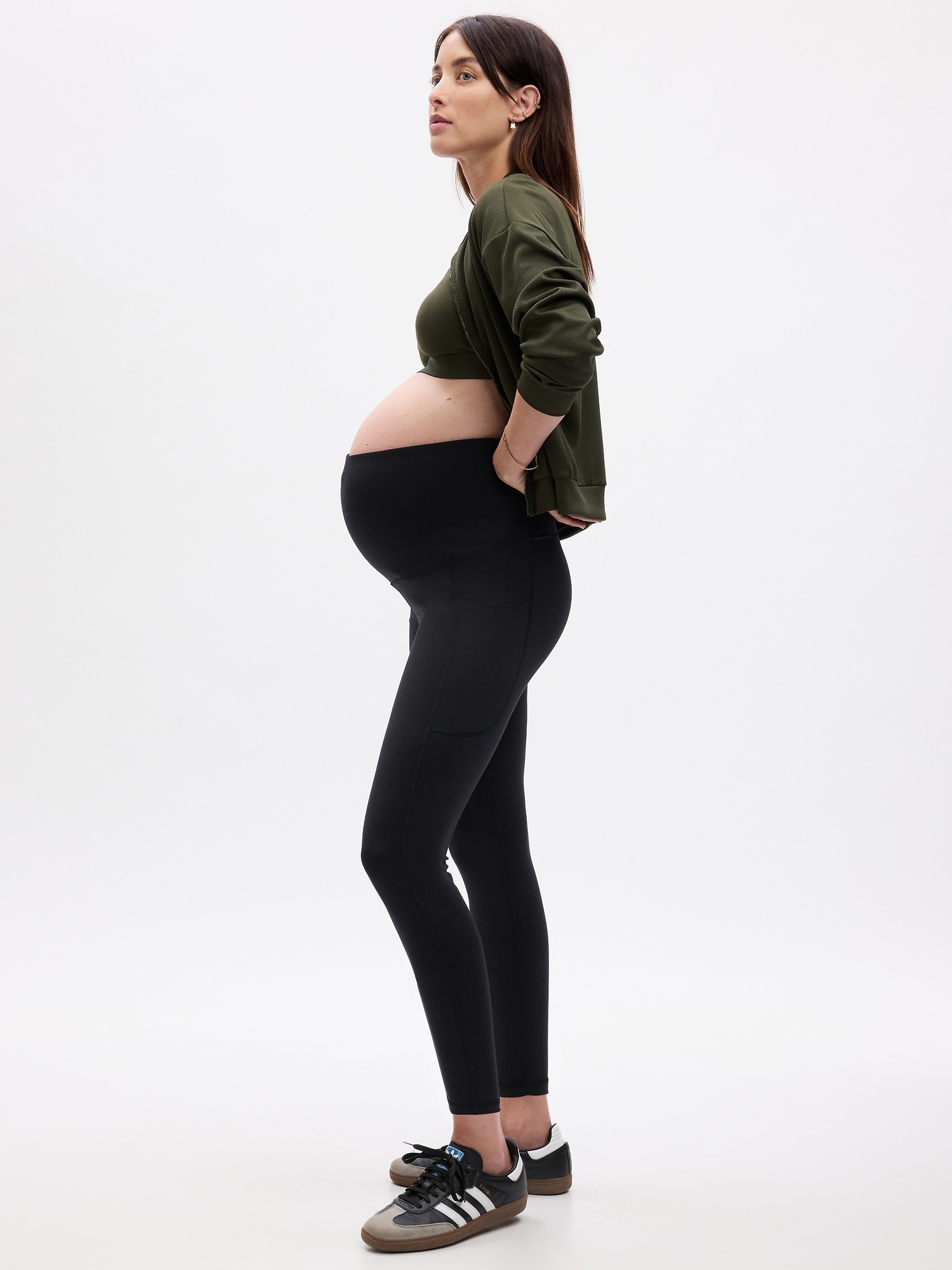 Joyspels Maternity Leggings Over the Belly with Pockets, Size SM, NWT