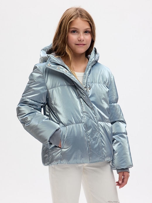 Image number 1 showing, Kids Nylon Shine Puffer Jacket