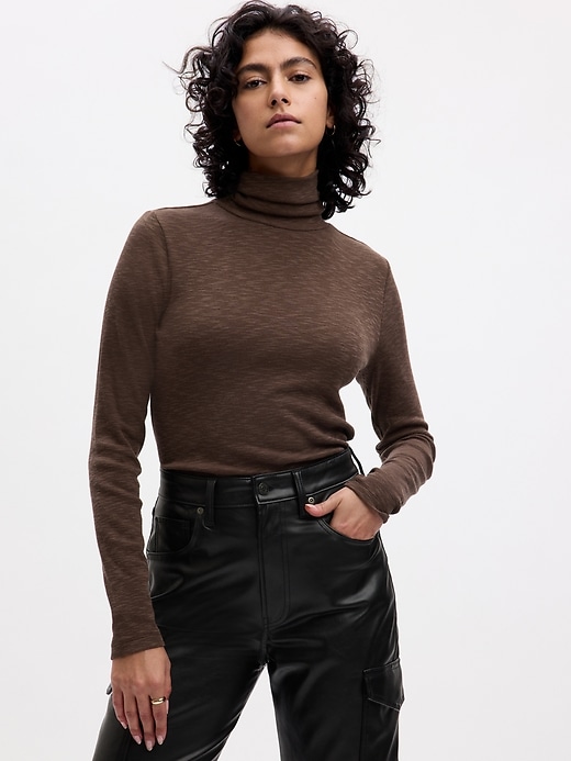 Image number 6 showing, Essential Rib Turtleneck T-Shirt