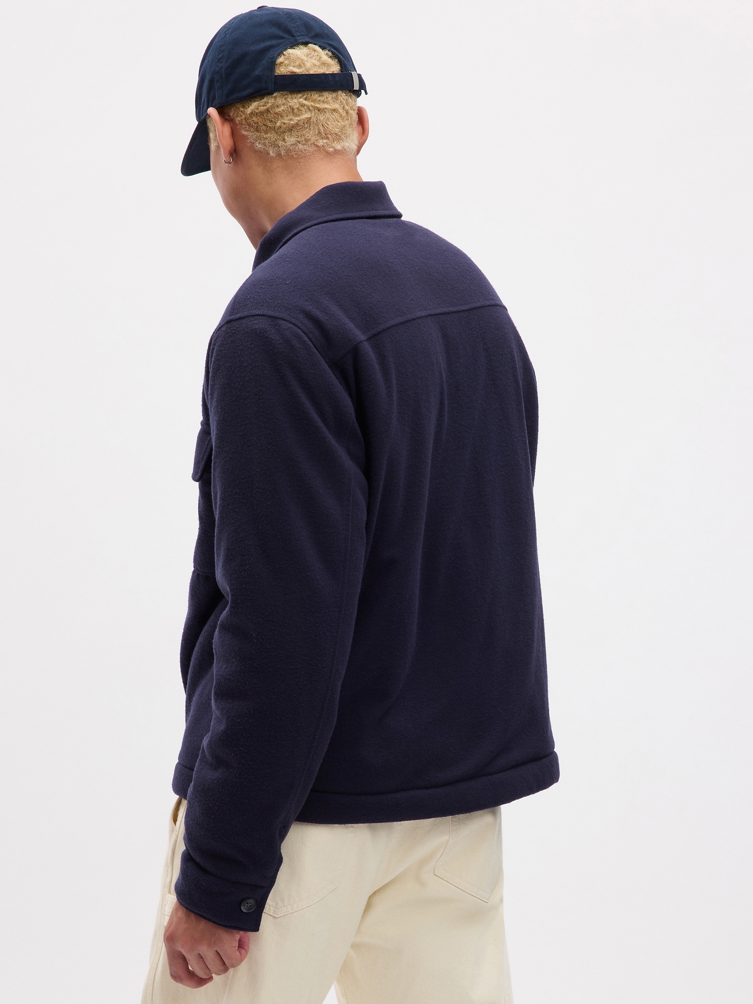 Lined Utility Sweatshirt Jacket | Gap