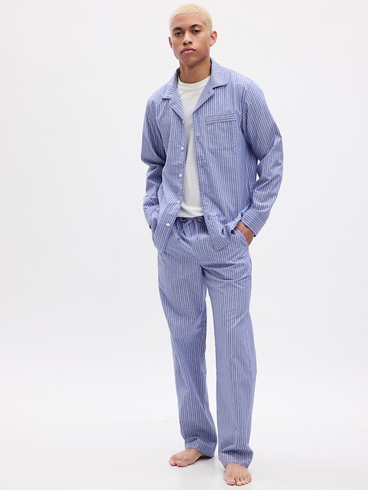 Image number 1 showing, Adult Poplin Pajama Set