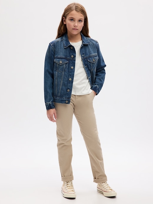 View large product image 1 of 6. Kids Uniform Skinny Khakis with Gap Shield