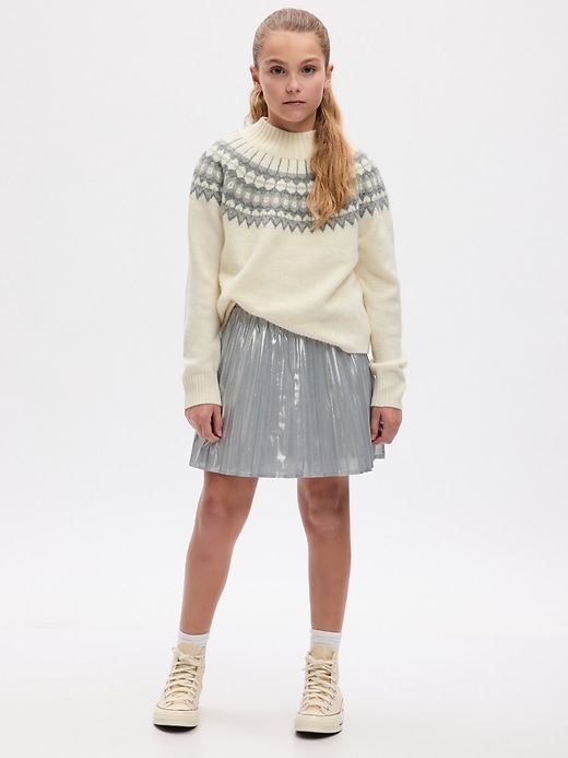 View large product image 1 of 1. Kids Fair Isle Mockneck Sweater