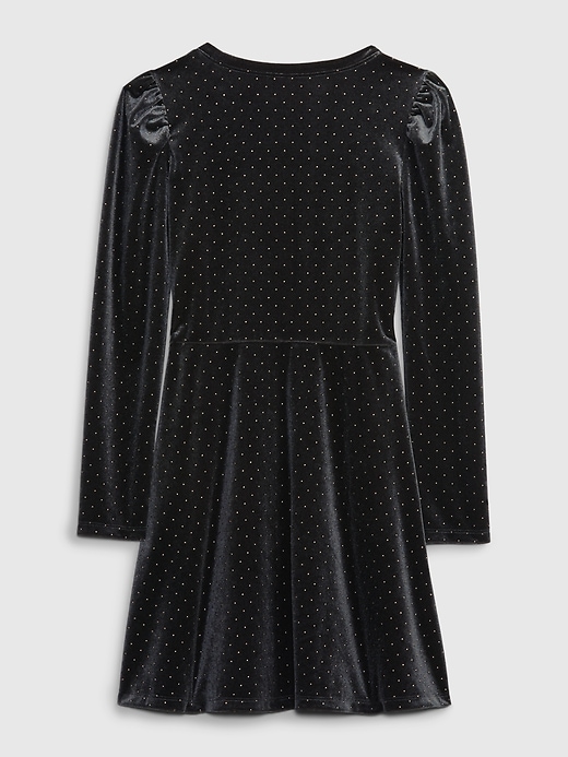 Image number 4 showing, Kids Velvet Skater Dress