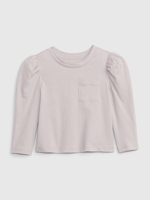 View large product image 1 of 1. babyGap Organic Cotton Mix and Match Puff Sleeve Pocket T-Shirt