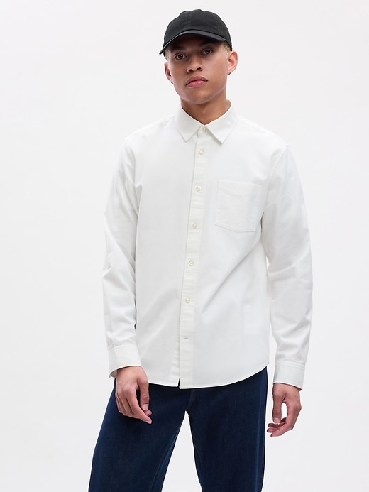 Image number 2 showing, Point-Collar Oxford Shirt in Standard Fit