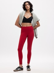 DailyWear Womens Full Length Active Plain Cotton Leggings H.Red, Small
