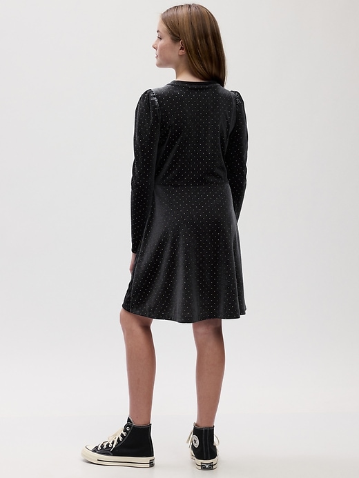 Image number 2 showing, Kids Velvet Skater Dress