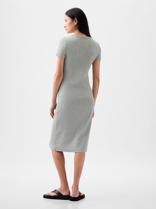 Image number 2 showing, Modern Rib Midi T-Shirt Dress