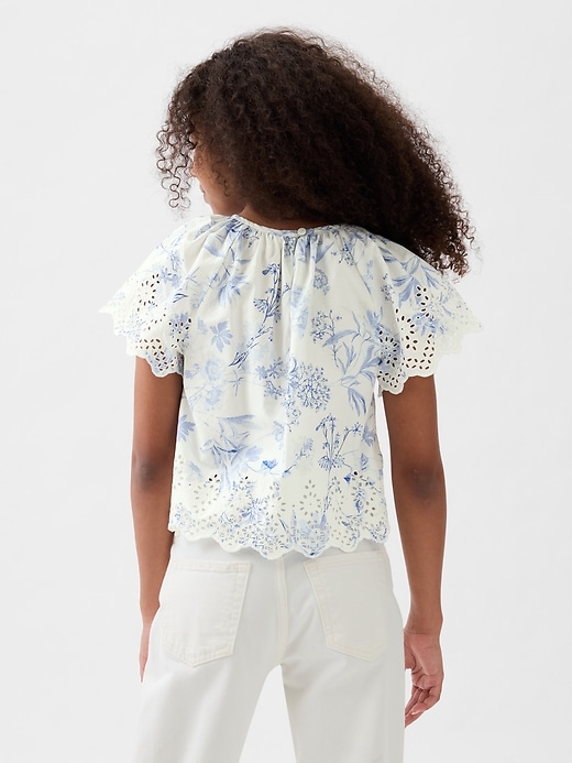 Image number 2 showing, Kids Eyelet Flutter Shirt