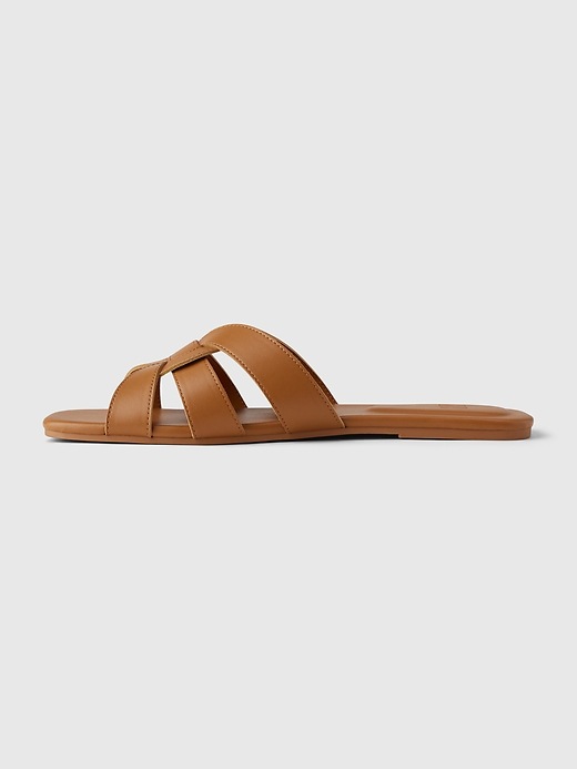 Vegan Leather Cross Strap Sandals | Gap