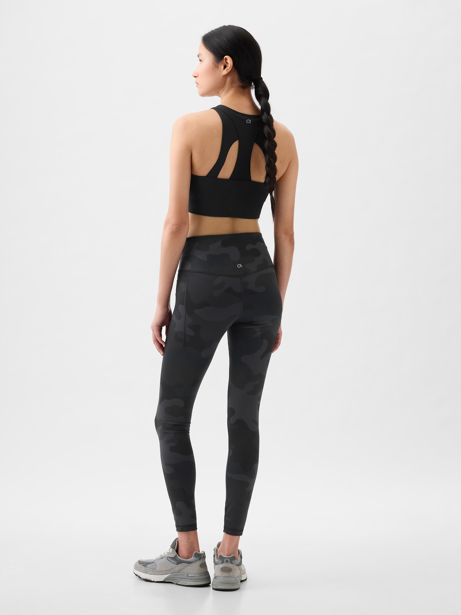 Brown Let's Move 25 high-rise recycled-blend leggings