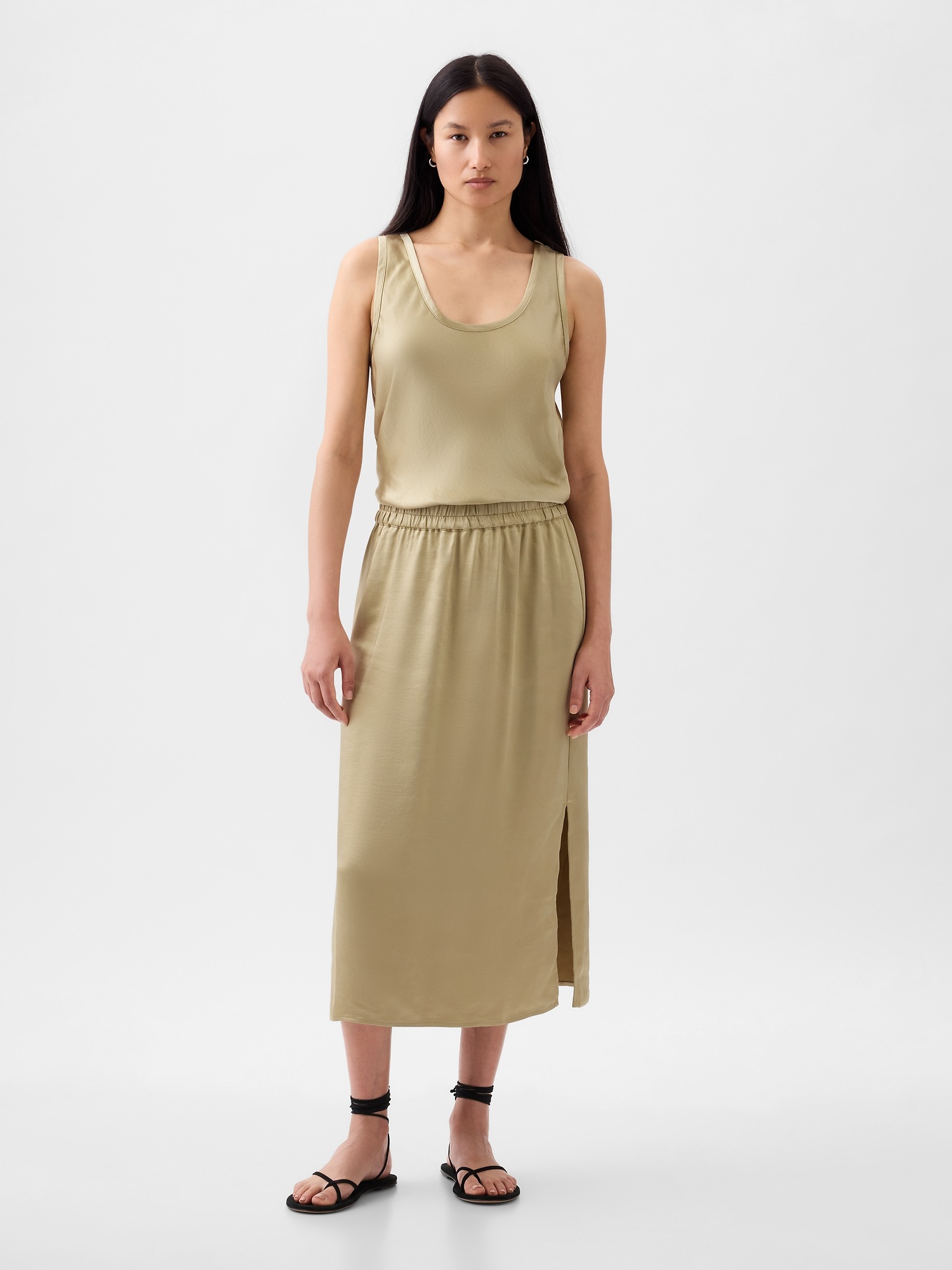 Khaki shop skirt gap