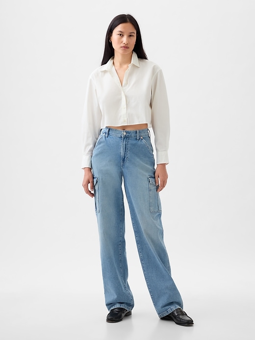 Image number 7 showing, Organic Cotton Cropped Shirt