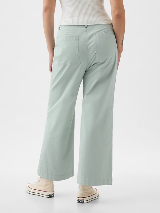 Image number 6 showing, High Stride Wide-Leg Ankle Khakis