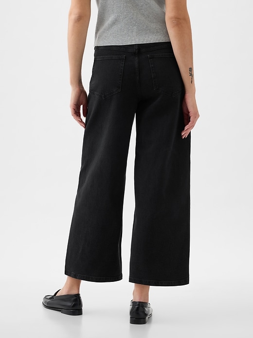 Image number 6 showing, High Rise Stride Wide-Leg Ankle Jeans