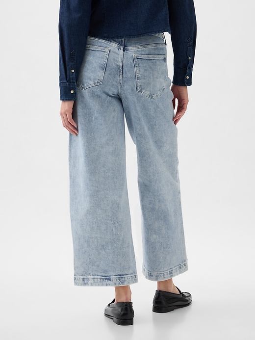 Image number 6 showing, High Rise Stride Wide-Leg Ankle Jeans