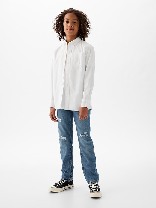 Image number 7 showing, Kids Organic Cotton Poplin Shirt