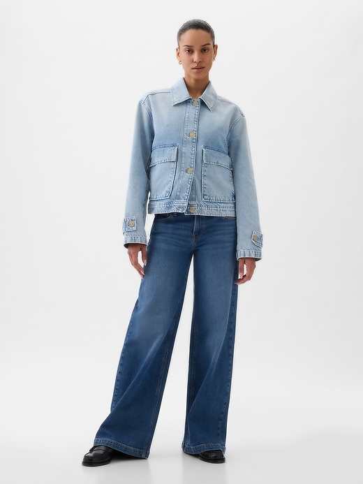 Image number 3 showing, Denim Utility Shirt Jacket