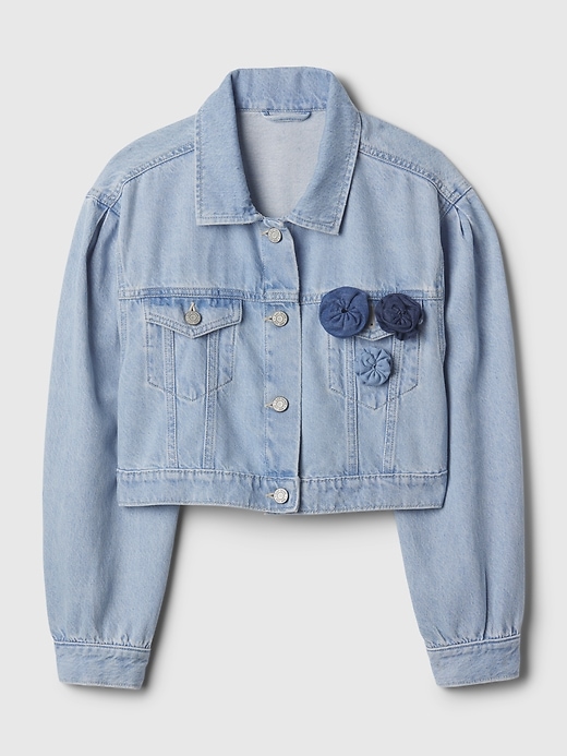 Image number 3 showing, Kids Cropped Icon Denim Jacket