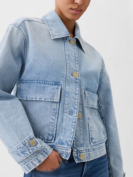 Image number 4 showing, Denim Utility Shirt Jacket